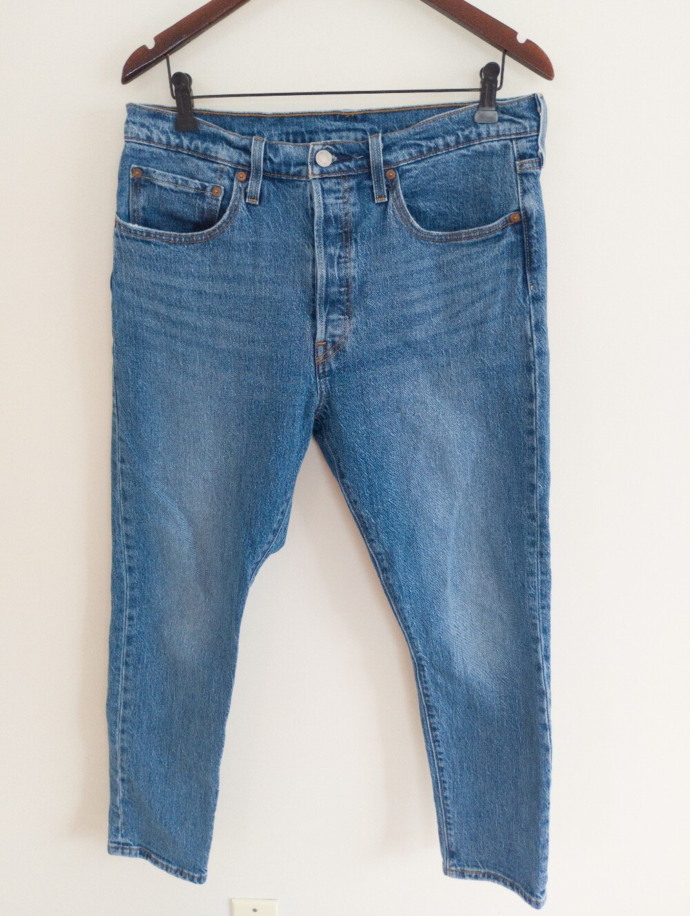 Levi's 501 Skinny Jeans Women’s High Rise Medium Wash Stretch Denim Size 31